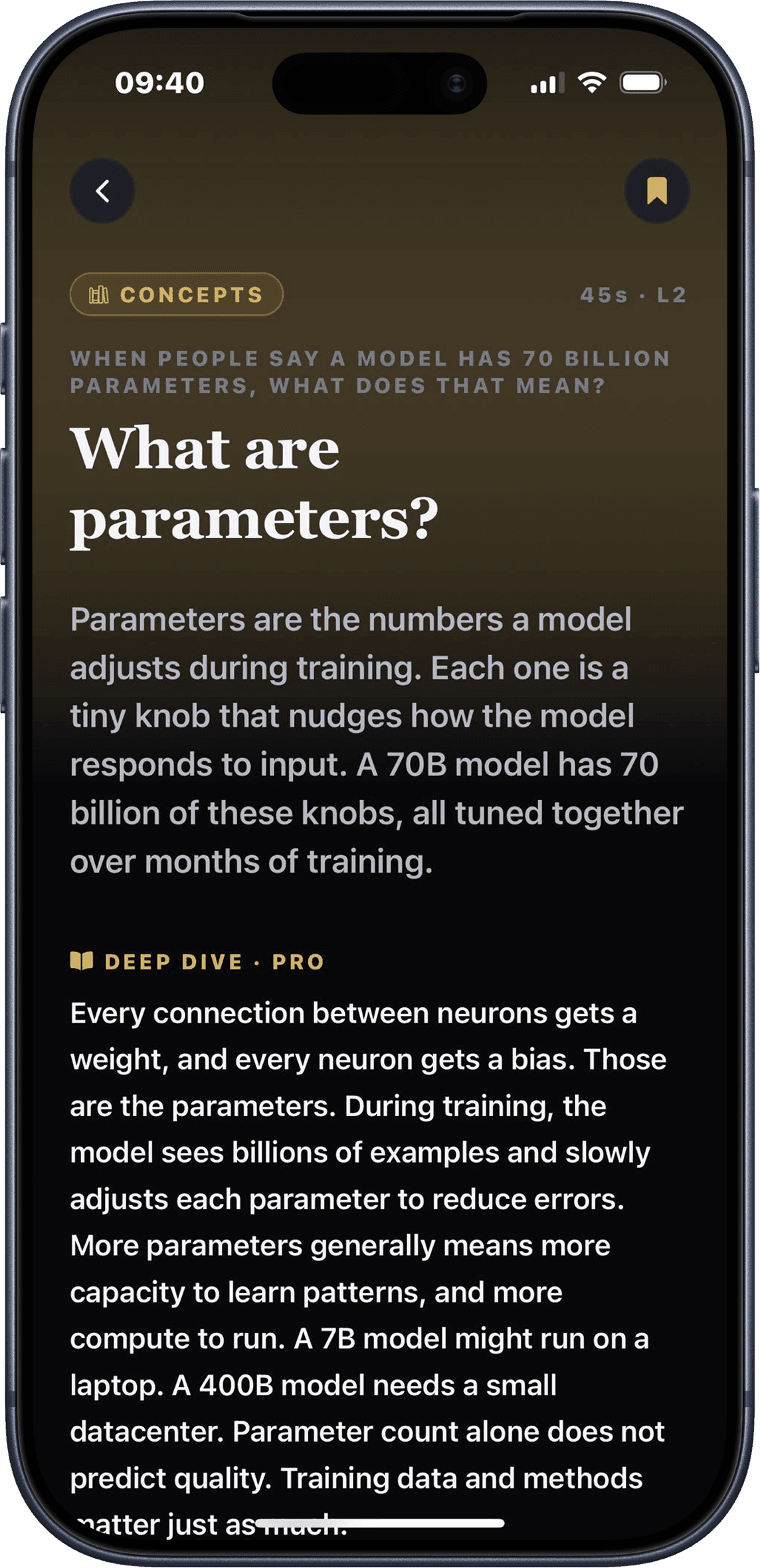 Scroll: Learn AI. One swipe. One lesson..
