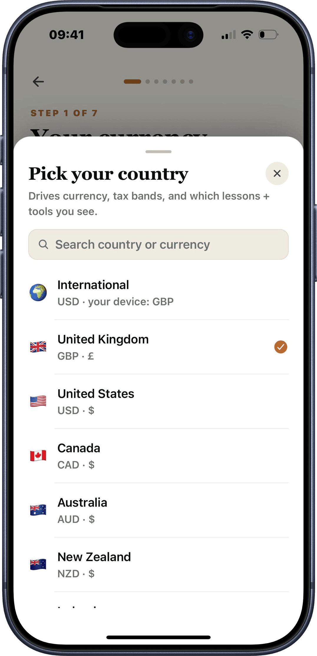 Scroll: Personal Finance. Your country's rules.