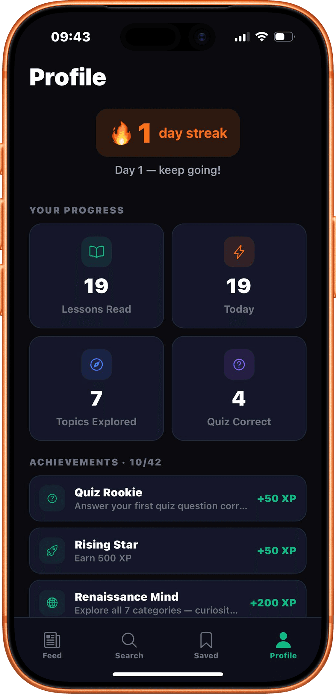 Scroll - Daily Microlearning. Your Progress.